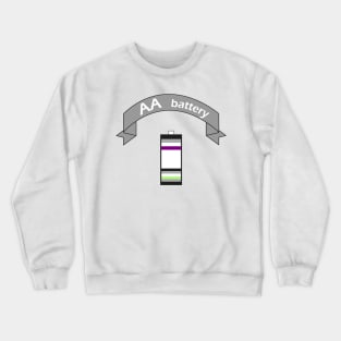 Double A Battery (Asexual & Agender) Crewneck Sweatshirt